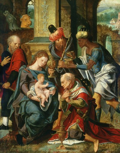 La adoración de los magos, 1530 de Master of the Prodigal Son